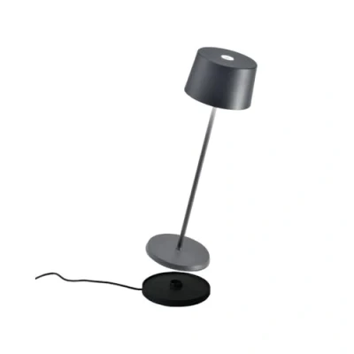 Afbeelding van Zafferano Olivia Donker grijs H 35.5cm Ledlamp Bureaulamp