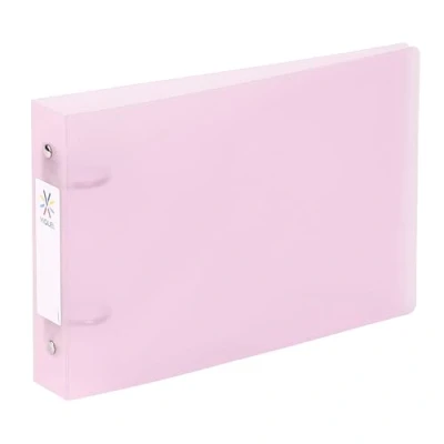 Afbeelding van Viquel Bristol indexmap met identificatielabels 2 ringen A5 formaat (25 x 16,5 cm) Roze