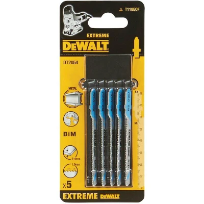Afbeelding van DeWalt Accessoires Decoupeerzaagblad BiM voor metaal en non ferro 1,5mm 4mm, bochten zagen, 76x50x1,5mmmm, (T118EOF) DT2054 QZ