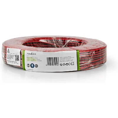 Afbeelding van Luidsprekerkabel CCA 2 x 0,75mm2 Zwart/Rood 100 meter