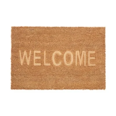 Afbeelding van Relaxdays deurmat kokos &quot;Welcome&quot; 60x40 cm schoonloopmat voordeur hal antislip