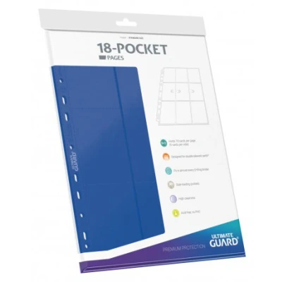 Afbeelding van Ultimate Guard 18 Pocket Pages Side Loading Blue (10 stuks)