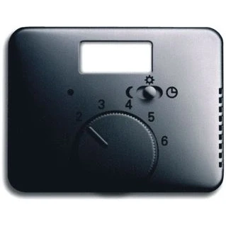 Afbeelding van Abb busch jaeger alpha draaiknop kunststof diverse symbolen thermostaat ip20 platina 2cka001710a3711