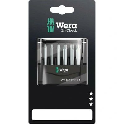 Afbeelding van Wera 6 delige bit check TX universal 1 SB bitset