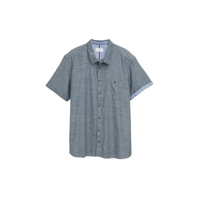 Afbeelding van TOM Tailor Overhemd, Heren, Maat: XXL, Sky captain zigzag structure