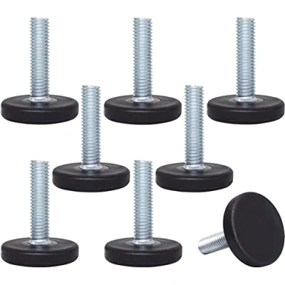 Afbeelding van SKIR&#039;CO 8 stuks, meubelstelpoten M8 x 30 mm, verstelbare metalen ronde poten, schroefdraad stuurpen, Leveler Glide Foot