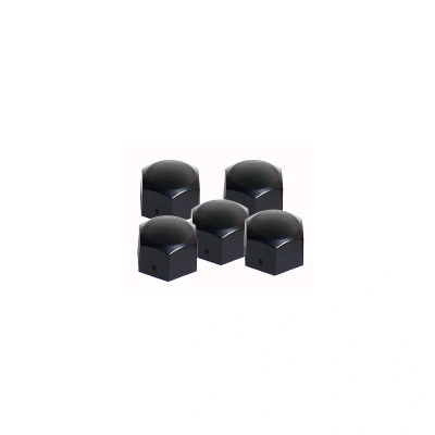 Afbeelding van Simoni Racing Wielmoerkapjes 17mm Zwart Set à 20 stuks