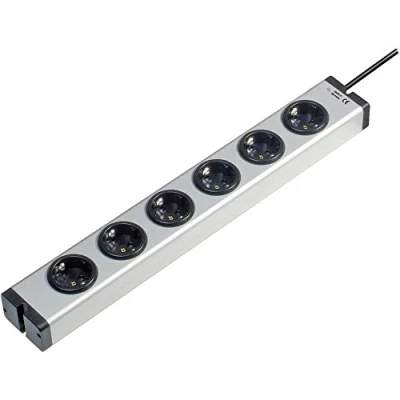 Afbeelding van Ehmann 0600x00062031 Stekkerdoos 6 voudig Aluminium Randaarde stekker 1 stuk(s)