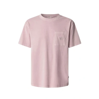 Afbeelding van Pepe Jeans Tyler Tshirt basic, Heren, Maat: Large, Ash rose pink