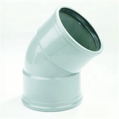 Afbeelding van Dyka Bocht 2x machet 45 klasse 41 PVC grijs keurmerk BRL52100/BRL52200 110mm