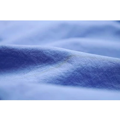Afbeelding van L1NK STUDIO Beddengoed 220 x cm dekbedovertrek katoen 100% (Percal 200 draden) voor bed 135 Uni eenkleurig Berlijn Blue