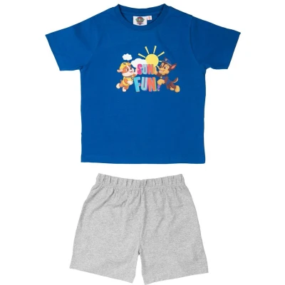 Afbeelding van Paw Patrol Pyjama / Shortama Blauw Grijs Katoen maat 110/116