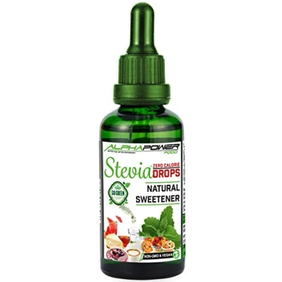 Afbeelding van ALPHAPOWER FOOD Liquid Stevia Drops 100ml Pure Sweetstof Suikervrij alternatief, Suikervervanger Substituut, bittervrij