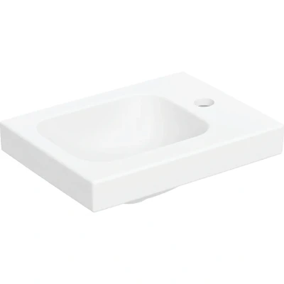 Afbeelding van Geberit icon light fontein met kraangat rechts zonder overloop afleg 38x28cm mat wit 501 830 jt 1