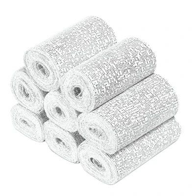 Afbeelding van Navaris gipsverband kit Huidvriendelijk gipsbuik pakket Voor kunst, handvaardigheid, modelbouw en mallen Set van 8 rollen 3 m x 10 cm