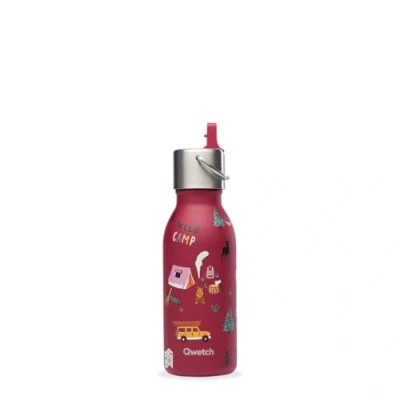 Afbeelding van QWETCH Thermosfles voor kinderen, 350 ml Kids Yosemite Granaat Pipetdop Roestvrijstalen drinkfles 24 uur koud en 12 warm Waterdicht BPA vrij Dagelijkse school, sport
