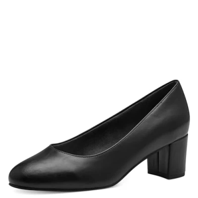 Afbeelding van Jana Dames Pumps met blokhak Vegan, Black synthetisch., 37 EU