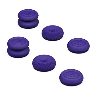 Afbeelding van Skull &amp; Co. Skin, CQC and FPS Thumb Grip Set Joystick Cap Analog Stick for Nintendo Switch Pro Controller PS5 / PS4 Slim/Pro Galactic Purple, 3Pairs(6pcs)