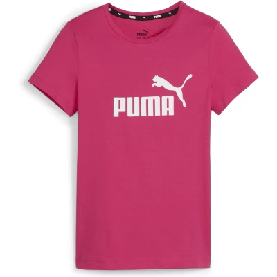 Afbeelding van Puma LOGO Unisex Tshirt print voor kinderen, Maat: 176, Garnet rose