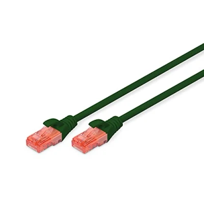 Afbeelding van DIGITUS LAN kabel Cat 6 5m CCA netwerkkabel met RJ45 U/UTP niet afgeschermd Compatibel 6A &amp; 5e Groen