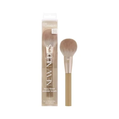 Afbeelding van REAL TECHNIQUES Nieuwe Nudes Wazige Finish Poederborstel, Gebruik met Blush, Bronzer &amp; Setting Powder, Opbouwbare dekking, Multiuse Make upborstel, Zachte Synthetische Haren, 1 Count