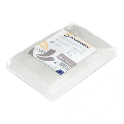 Afbeelding van Vacuümzakken, reliëf, 200 x mm. (100 stuks) voor alle soorten verpakkingsmachines, Foodsaver, Lacor, Caso, Tre Spade, enz.