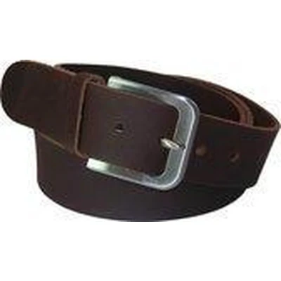 Afbeelding van 100% Leren Riem, 4 cm. Breed, taillemaat 105 Donkerbruin.