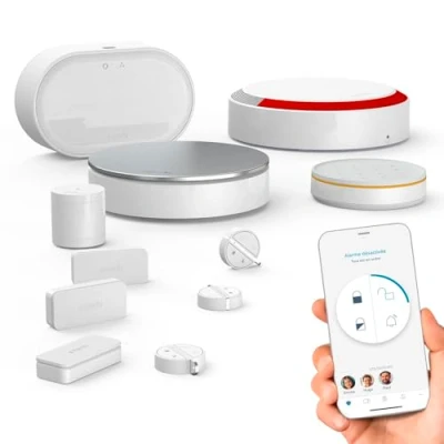 Afbeelding van somfy 1875255 Home Alarm Advanced Plus Draadloos huisalarm verbonden met buitensirene Protect Compatibel Amazon Alexa, Google Assistant en TaHoma,Wit
