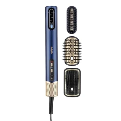 Afbeelding van BaByliss Air Wand haardroger, stijltang en styler, all in one nat tot droog haar, met volume, digitale motor, 123 km/u, ultra care modus, anti kroes