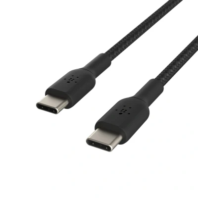 Afbeelding van USB C naar kabel 1 meter 2.0 (Power Delivery, Nylon, Zwart)
