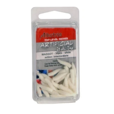 Afbeelding van Albatros Soft Artificial Baits Maggot (30 pcs) Kleur : White