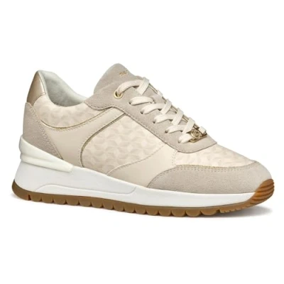 Afbeelding van Geox Desya Sneakers laag, Dames, Maat: 37, Papyrus light taupe Leer/ synthetisch