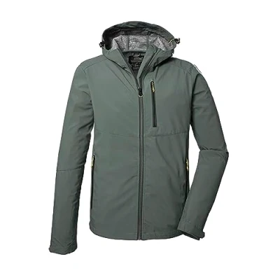 Afbeelding van killtec Heren Softshelljas/outdoorjas met capuchon KOS 259 MN SFTSHLL JCKT, pale green, XXL, 41367 000
