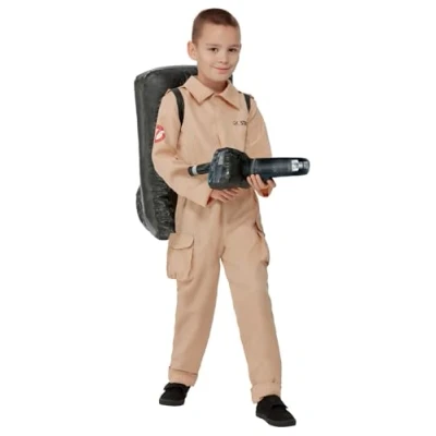 Afbeelding van Smiffy&#039;s Ghostbusters Kostuum Spoken Vangen Met Protonpack Rugtas Kind Wit / Beige Large Halloween Verkleedkleding