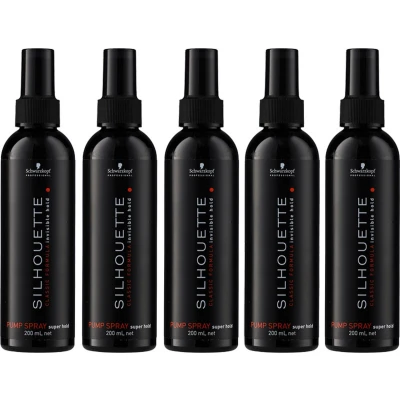 Afbeelding van 15x Schwarzkopf Silhouette Super Hold Pumpspray 200ml bundel/set/pakket Haibu by Kapperskorting.com
