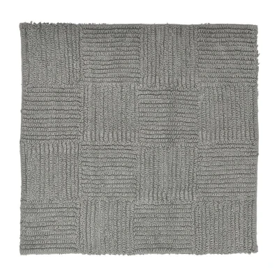Afbeelding van Sealskin Reverse Badmat 60x60 cm Katoen Grijs Minimalistisch design