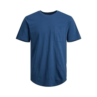 Afbeelding van JACK &amp; JONES Jjenoa Pocket Tee Ss Crew Neck Noos, blauw (ensign blue), S