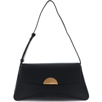 Afbeelding van DKNY LUNA FLAP Shoulder Handtas, Dames, Maat: One Size, Black/gold