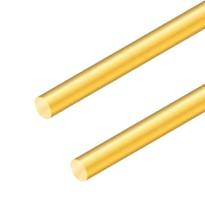 Afbeelding van iMeistek 2 stuks 10 mm messing staaf, 200 lengte massief ronde staaf voor draaibank, barstok, RC modellen, doe het zelf handwerk