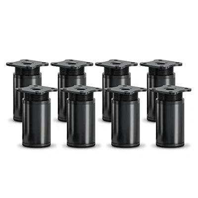 Afbeelding van sossai® design meubelpoten MFR1 set van 8 in hoogte verstelbaar Rond profiel: 40 x mm Kleur: zwart mat Hoogte: 60 (+ 20 mm) Inclusief hoogwaardige houtschroeven