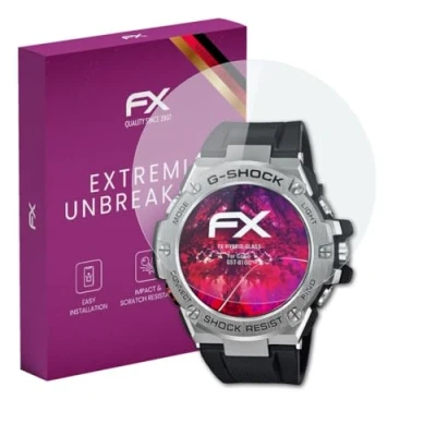 Afbeelding van atFoliX Kunststof Gepantserde Glasfolie compatibel met Casio GST B100 Glasfolie, 9H Hybrid Glass FX Gepantserd Glas van