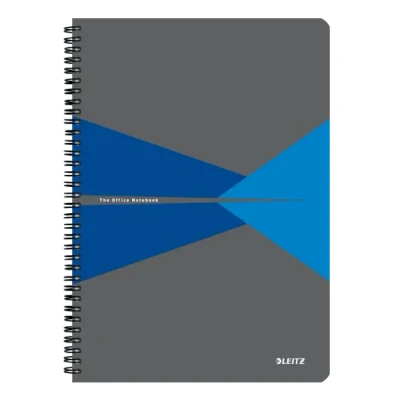 Afbeelding van Leitz Office Notitieboek A4 Gelijnd met PP Omslag 80 Grams Papier Blauw