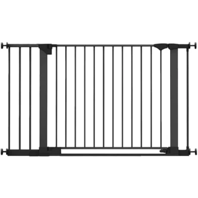 Afbeelding van Safetots SafeStep Traphekje, Zwart, 131cm 138cm, Extra Laag Doorloop, 81cm Brede Deuropening, Traphekje voor Trappen, Gangpaden en Deuren, Baby Peuter, Eenvoudige Installatie