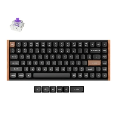 Afbeelding van Keychron K2 HE Draadloos Magnetisch Toetsenbord, 2.4Ghz/Bluetooth/USB C, RGB, Hot swap, QMK/VIA, Gateron Magnetic Switch Nebula, Compatibel met Mac Windows Linux, Special Edition Zwart