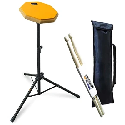 Afbeelding van keepdrum DPOR8 Practice Pad oefenpad oranje 8 inch + statief drumsticks