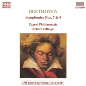 Afbeelding van Zagreb Philharmonic, Richard Edlinger Beethoven: Symphonies Nos. 7 &amp; 4 (CD)