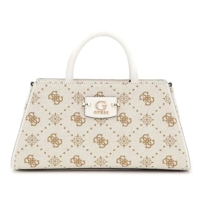 Afbeelding van GUESS handtas schoudertas Neda Girlfriend Satchel Cream White Logo crème