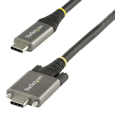 Afbeelding van StarTech.com 1m Vergrendelbare USB C Kabel met Zijschroef, 10Gbps, 3.1/3.2 Gen 2 Type Kabel, 1