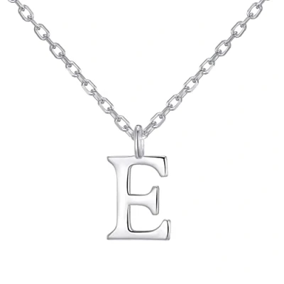 Afbeelding van Philip Jones Sterling zilveren initiaal E ketting, zilver