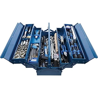 Afbeelding van BGS 3306 Metalen gereedschapskoffer inclusief gereedschappenassortiment 137 dlg.